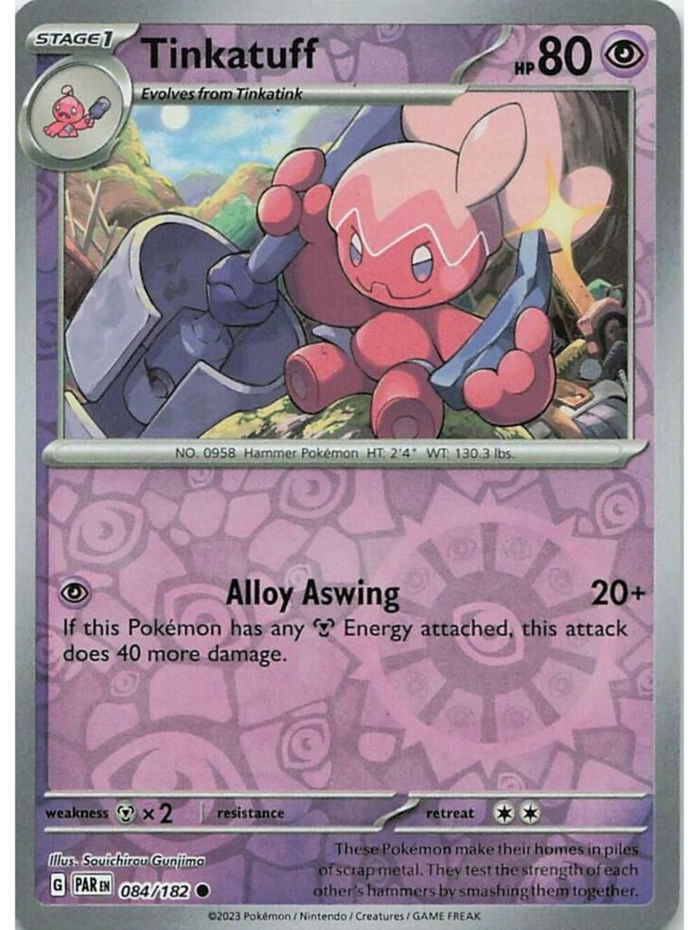 Common Pokemon TCG 2023 Tinkatuff NM PAR